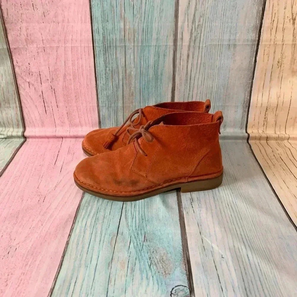 Hush puppies medium moyen orange suede booties - Picture 7 of 15